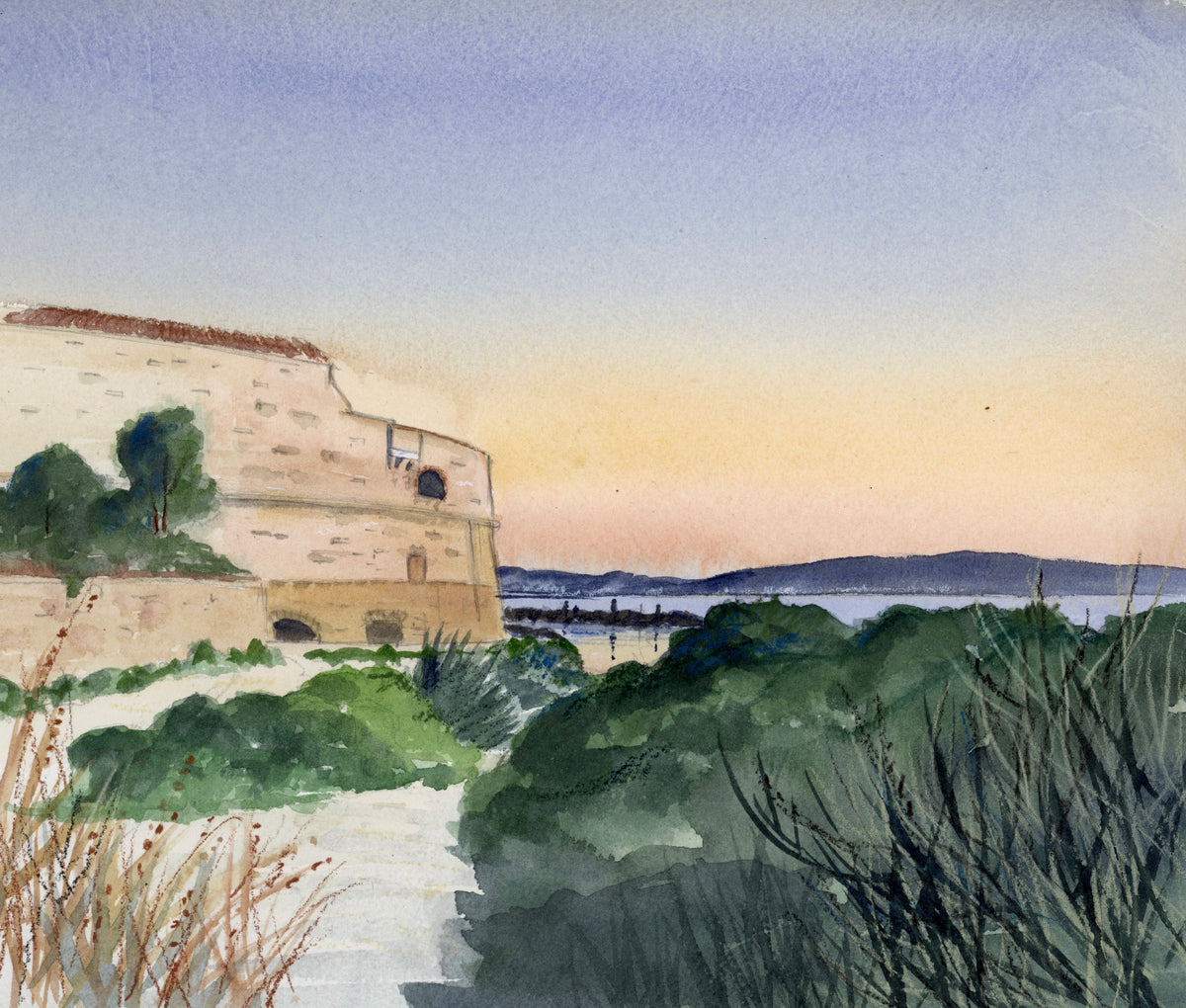 Aquarelle originale - La tour Royale / TOULON