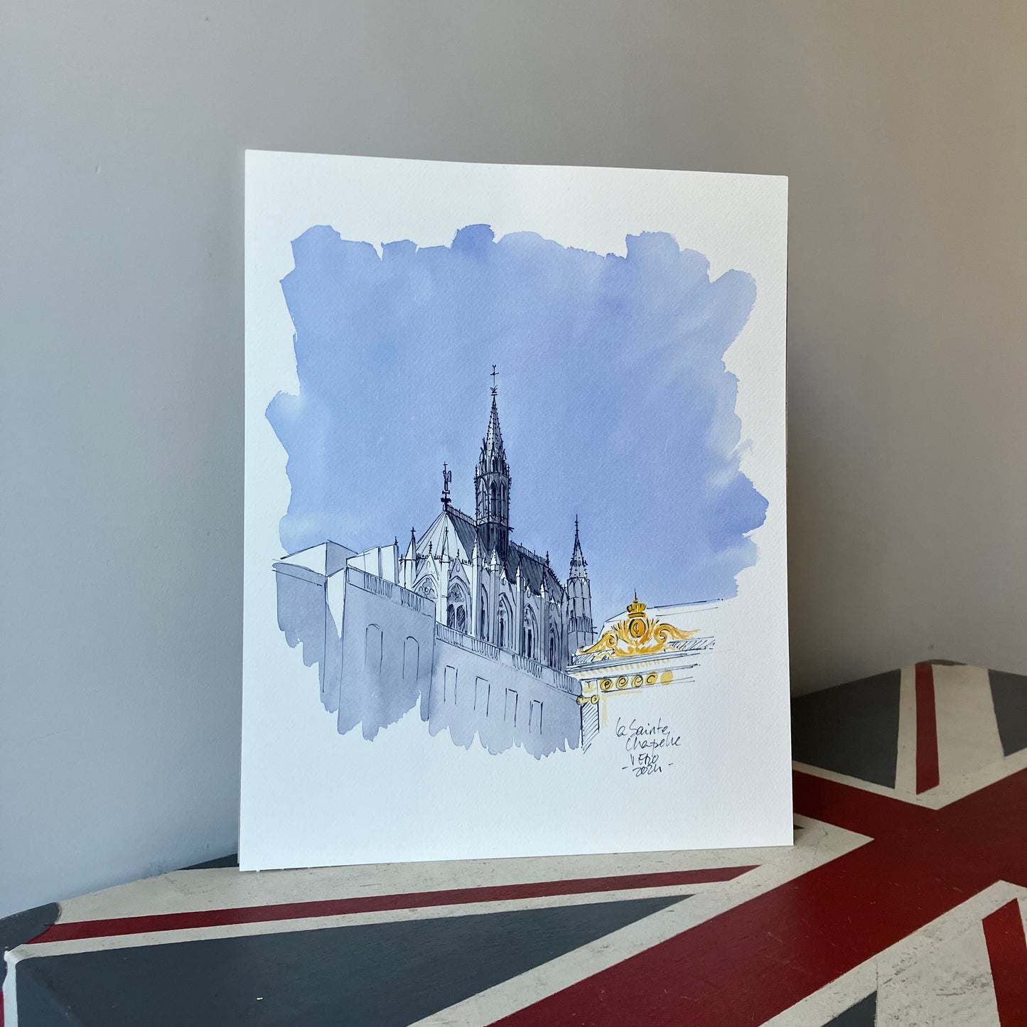 Aquarelle originale A3 / Sainte Chapelle