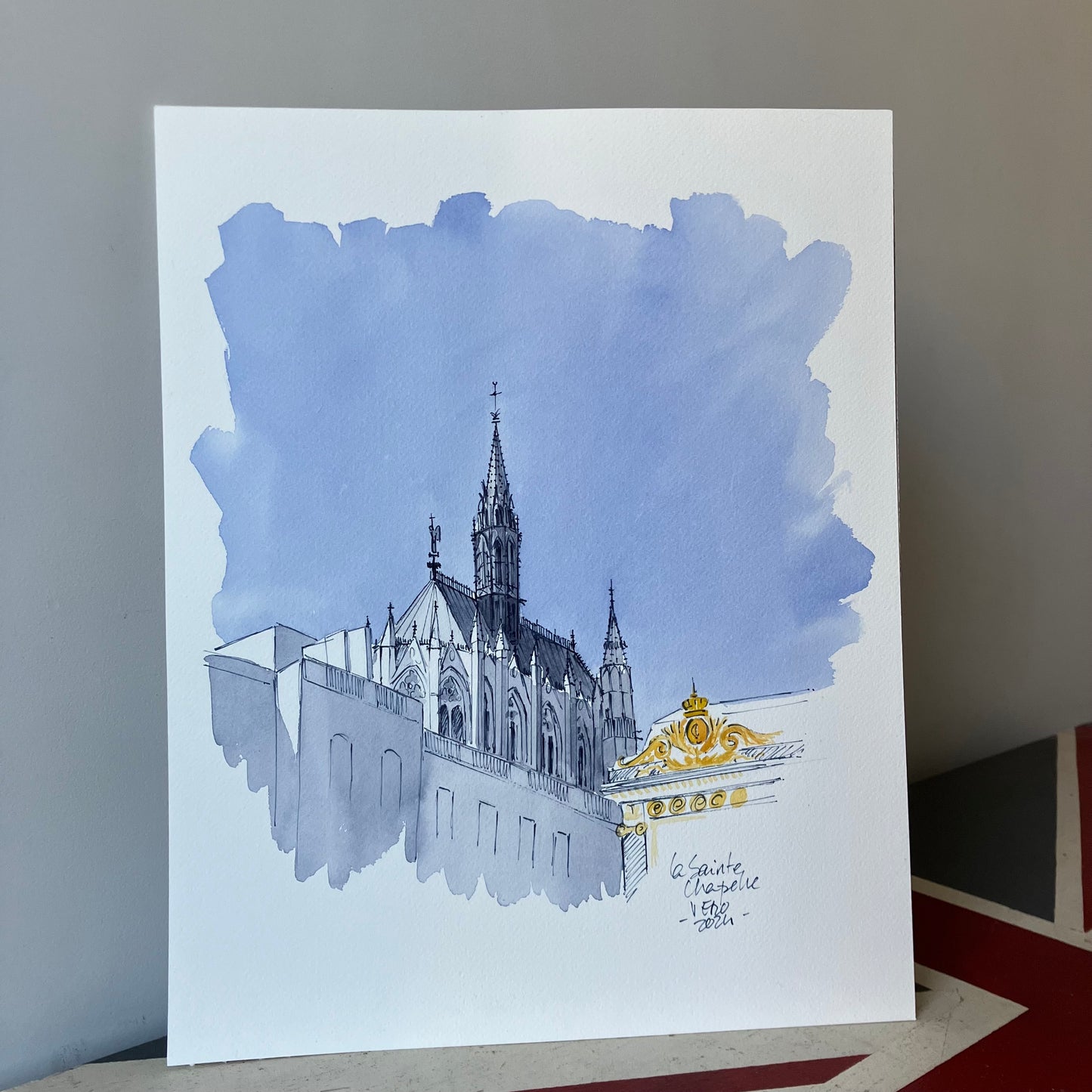 Aquarelle originale A3 / Sainte Chapelle