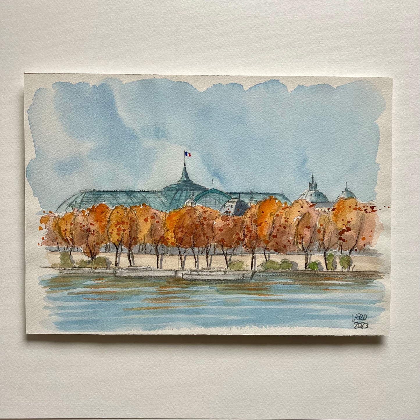 Aquarelle originale / le Grand Palais