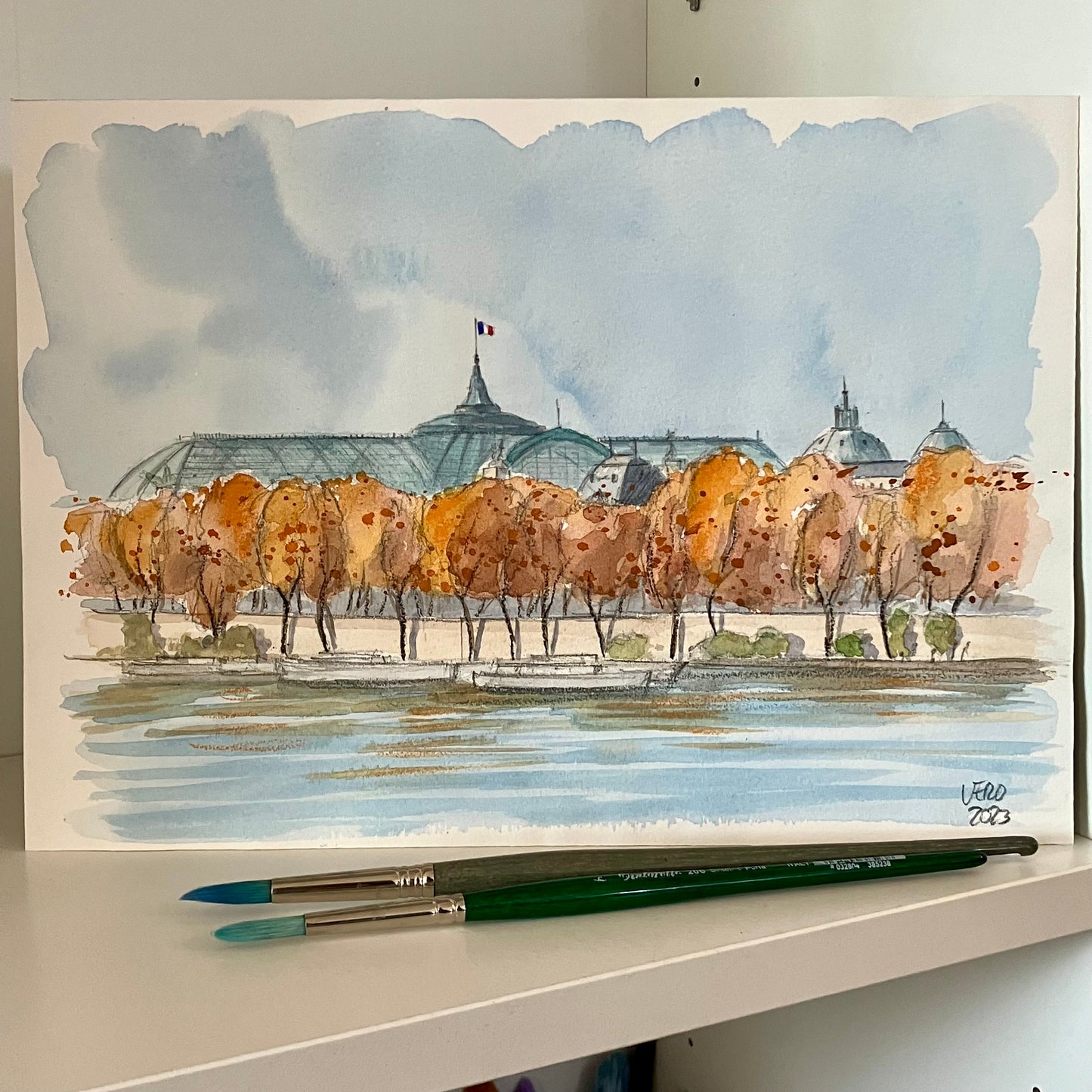 Aquarelle originale / le Grand Palais