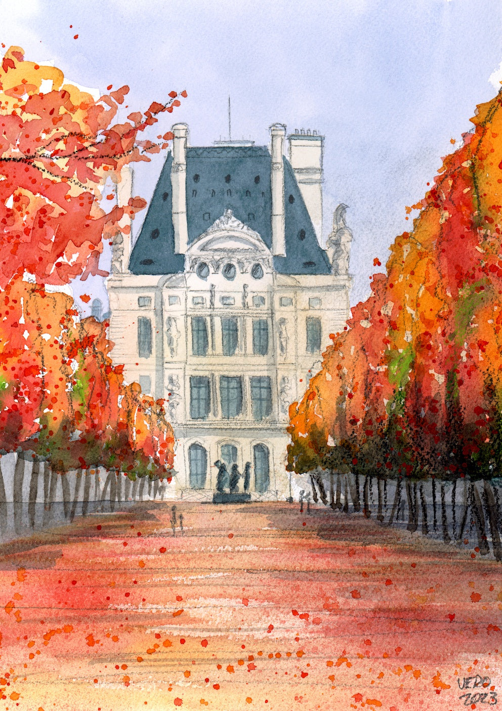 Reproduction A3 / les Tuileries
