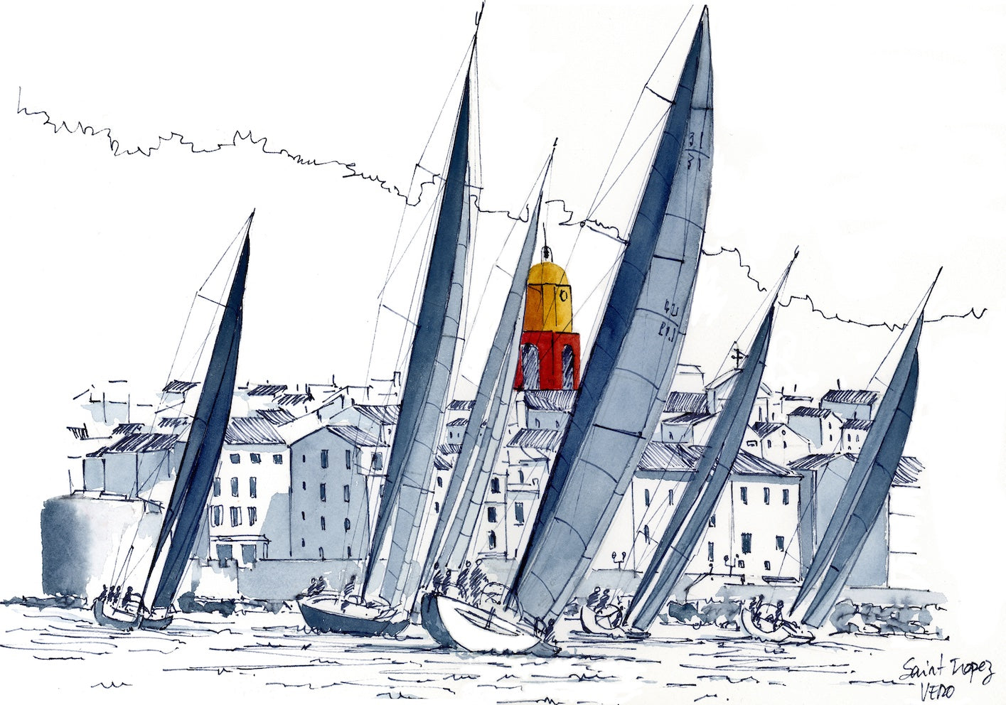 Reproduction A3 / les voiles de Saint Tropez 1