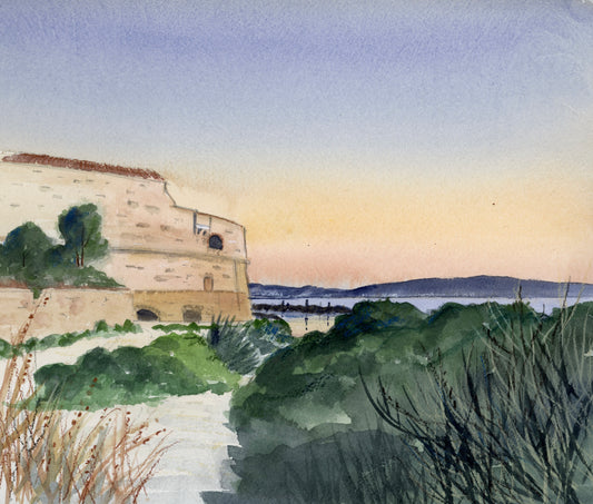 Aquarelle originale - La tour Royale / TOULON