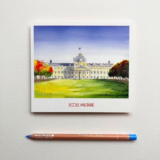 Carte Postale / Ecole Militaire ( rouge)