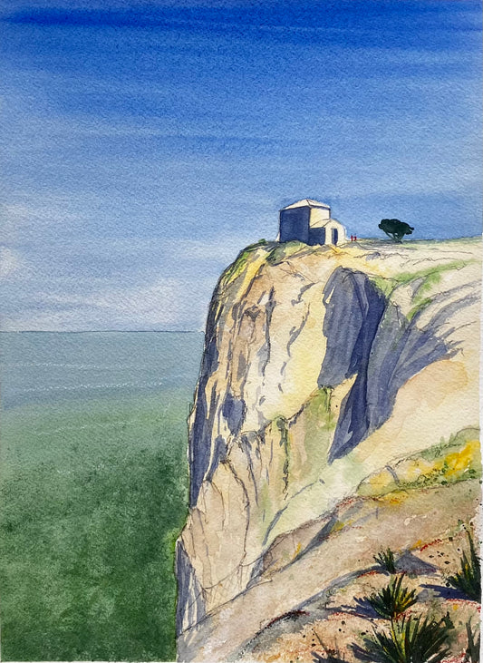 Aquarelle originale la chapelle du Saint Pilon / Sainte Baume