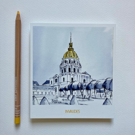Carte Postale / Invalides à l'encre